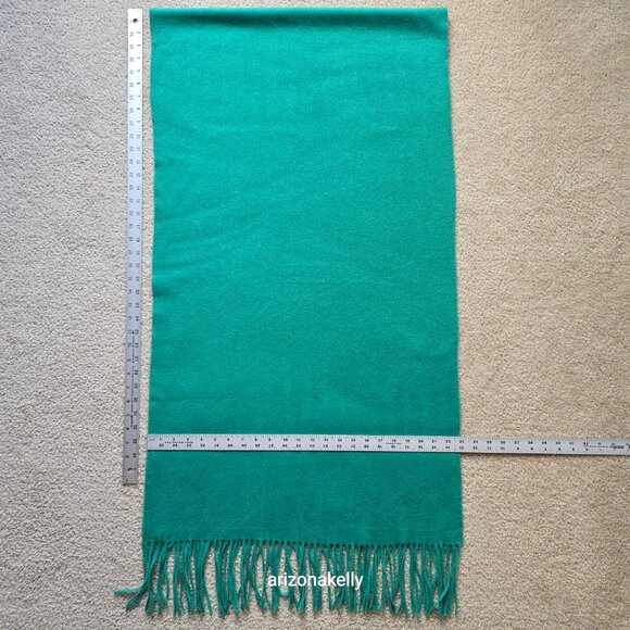 Ann Taylor Cashmere Green Fringed Scarf - Picture 13 of 16